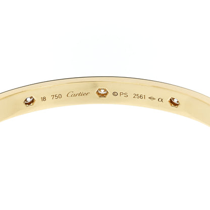 Cartier 18K Yellow Gold 10 Diamond LOVE Bracelet 18 5 of 6