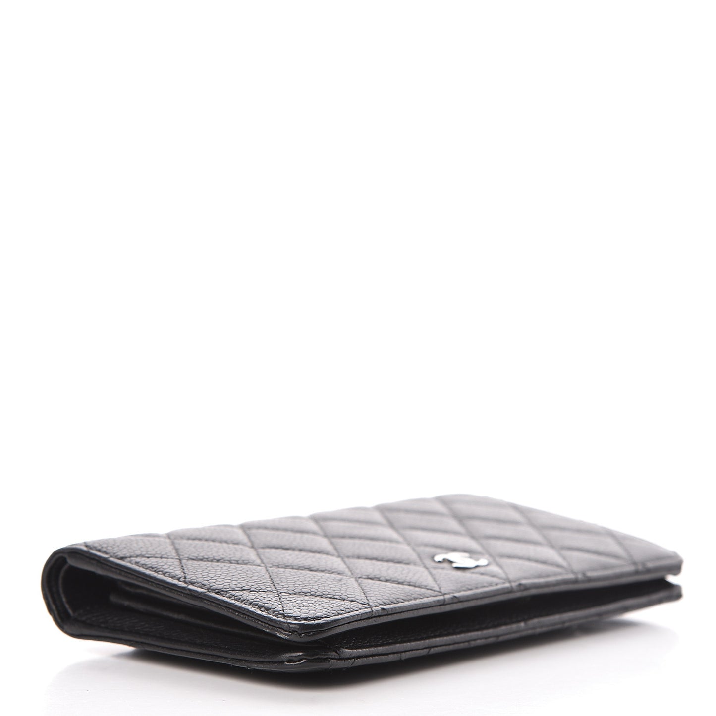 Caviar Quilted Yen Wallet Black