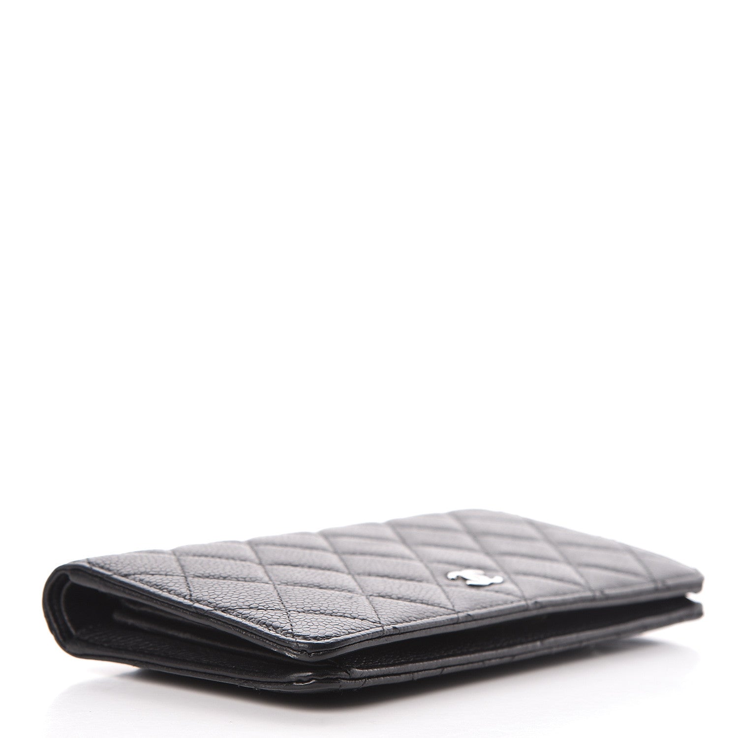 Chanel Caviar Quilted Yen Wallet Black 4 of 11