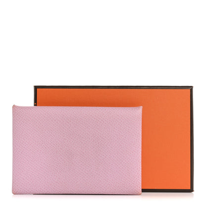 Hermes Epsom Calvi Card Case Mauve Sylvestre 11 of 11