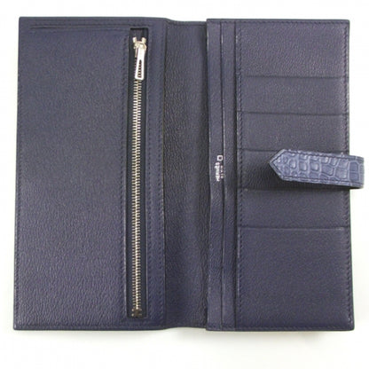 Hermes Alligator Bearn H Wallet Bleu Brighton 5 of 9