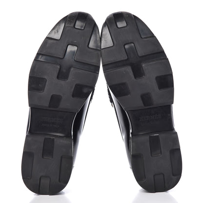 Hermes Tuscan Calfskin Opus Moccasin Loafers 42 Black 7 of 15