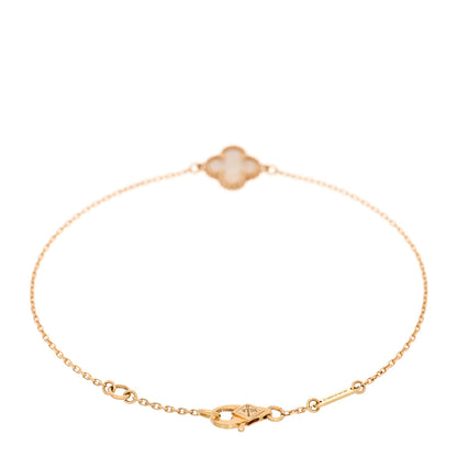 Van Cleef & Arpels 18K Yellow Gold Mother of Pearl Sweet Alhambra Bracelet 2 of 5