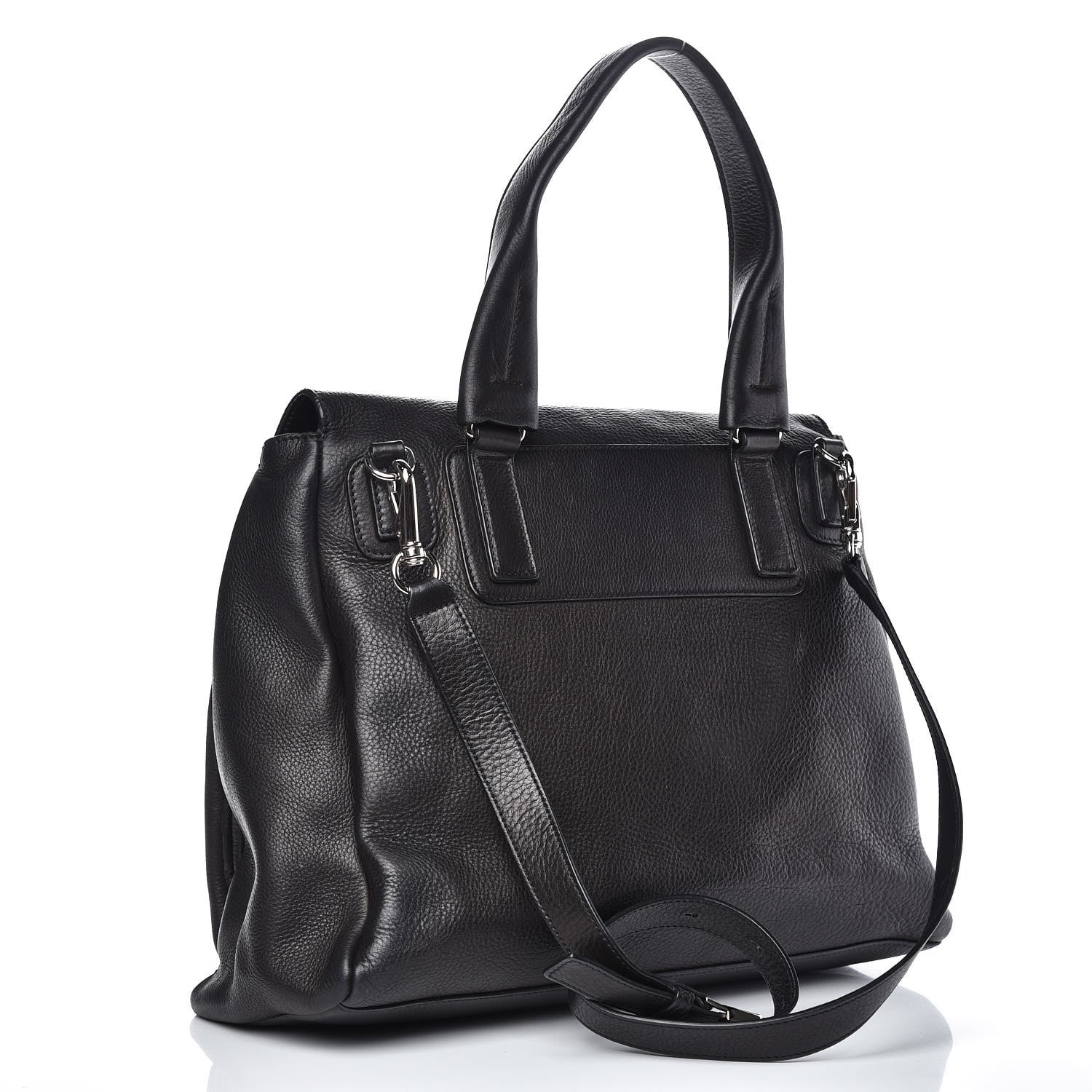 Givenchy Waxy Grained Calfskin Medium Pandora Pure Flap Bag Black 3 of 16