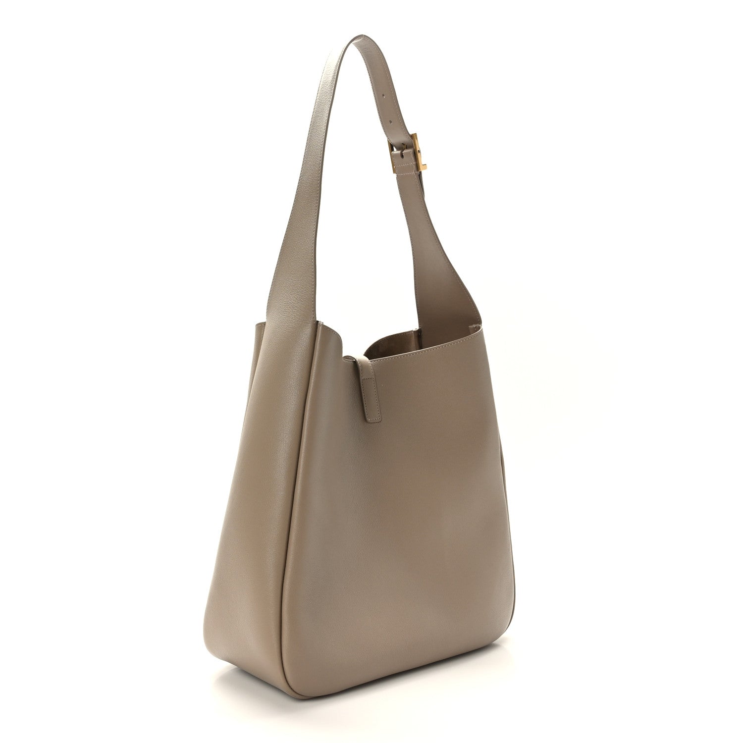 Saint Laurent Smooth Calfskin Large Le 5 A 7 Soft Hobo Grey 3 of 8