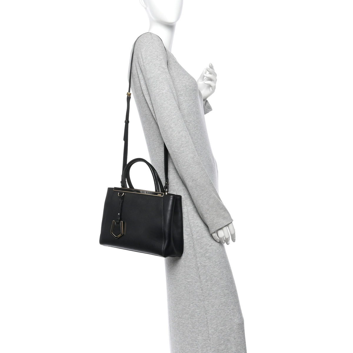 Fendi Vitello Elite Petite 2Jours Tote Black 2 of 10