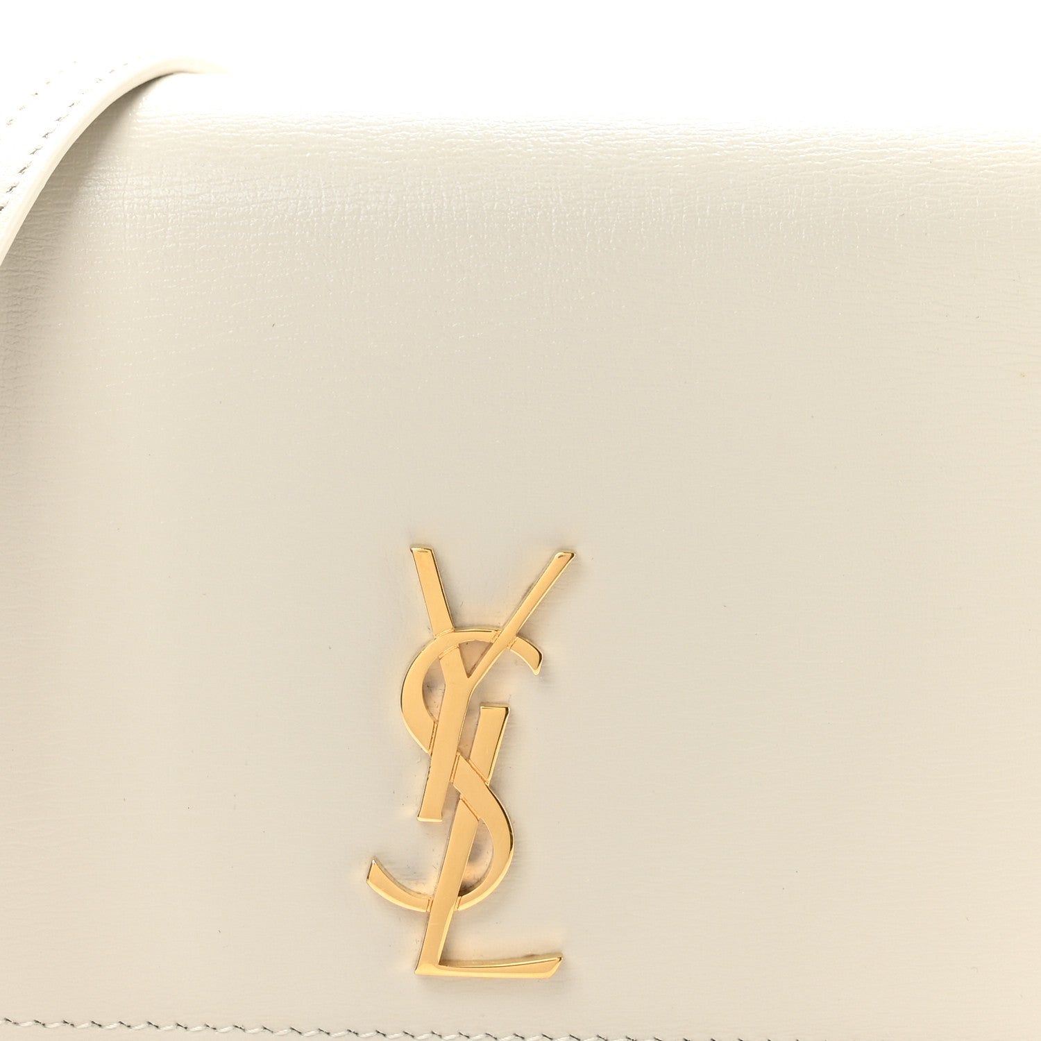 Saint Laurent Smooth Calfskin Monogram Phone Holder Crossbody Crema Soft 8 of 10