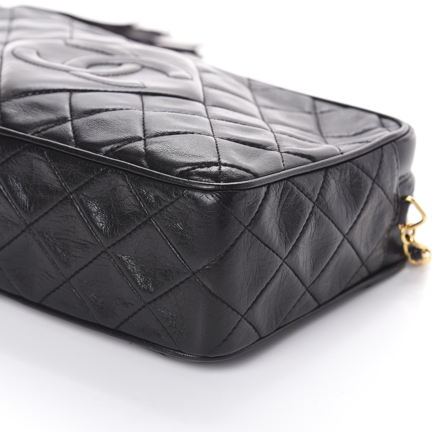 Chanel Lambskin Quilted Tassel Camera Case Black 10 of 10
