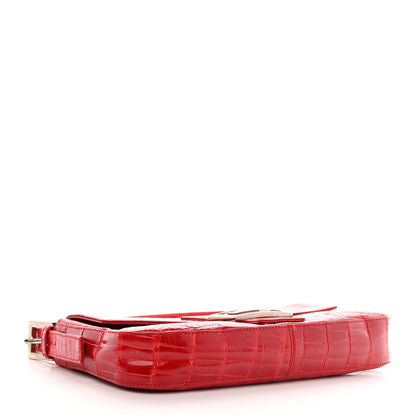 Fendi Crocodile Baguette Red 4 of 13