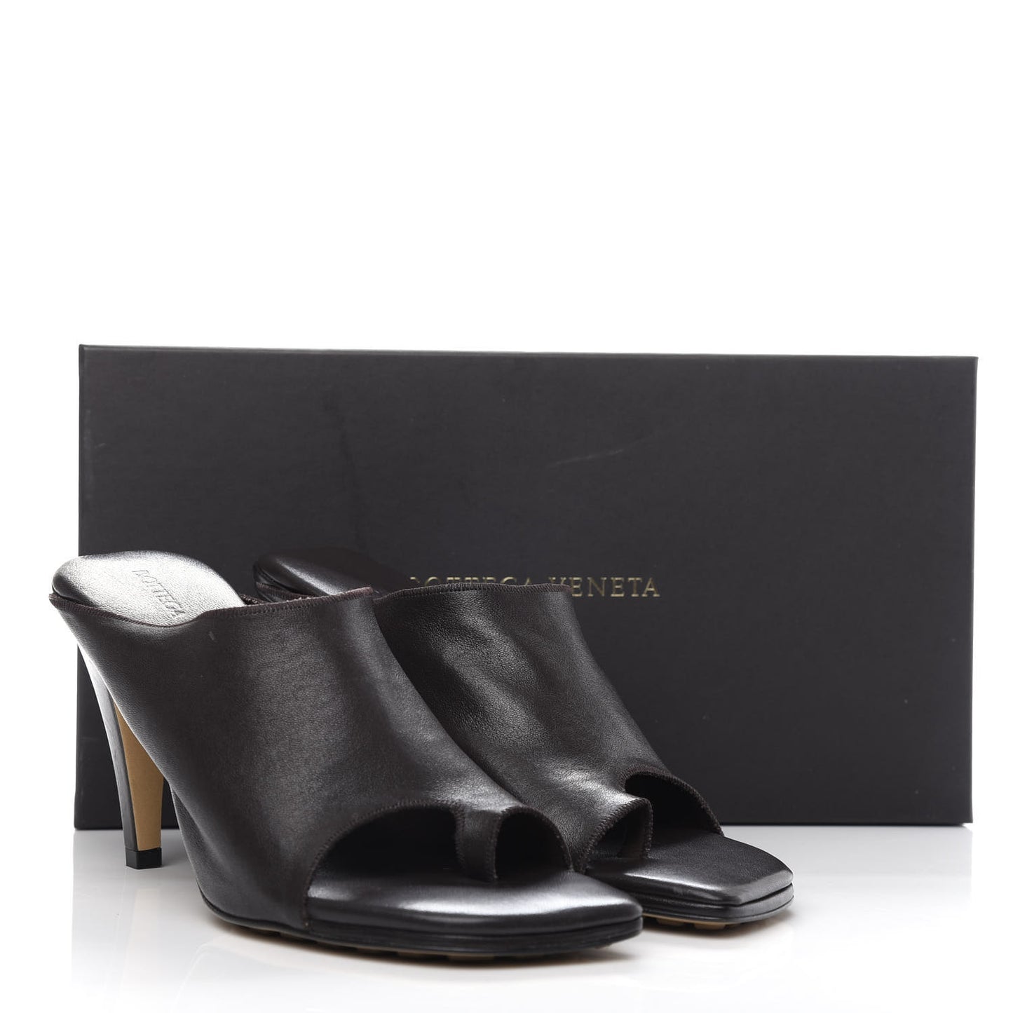 Nappa Flex Toe Ring Sandals 37 Fondente