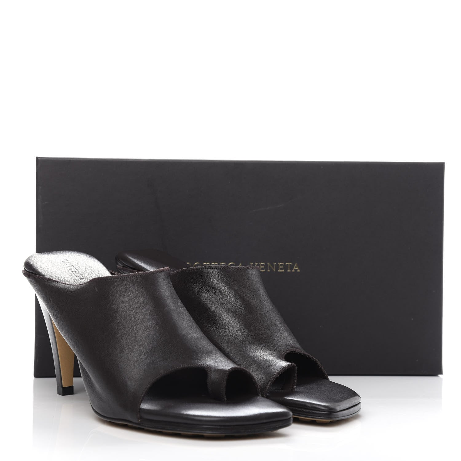 Bottega Veneta Nappa Flex Toe Ring Sandals 37 Fondente 10 of 10