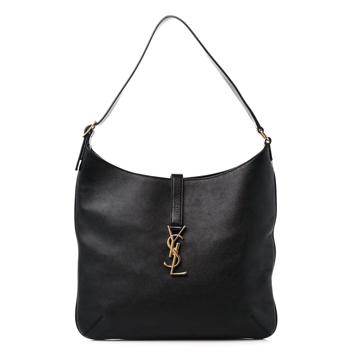 Saint Laurent Calfskin Monogram Hobo Black 1 of 10