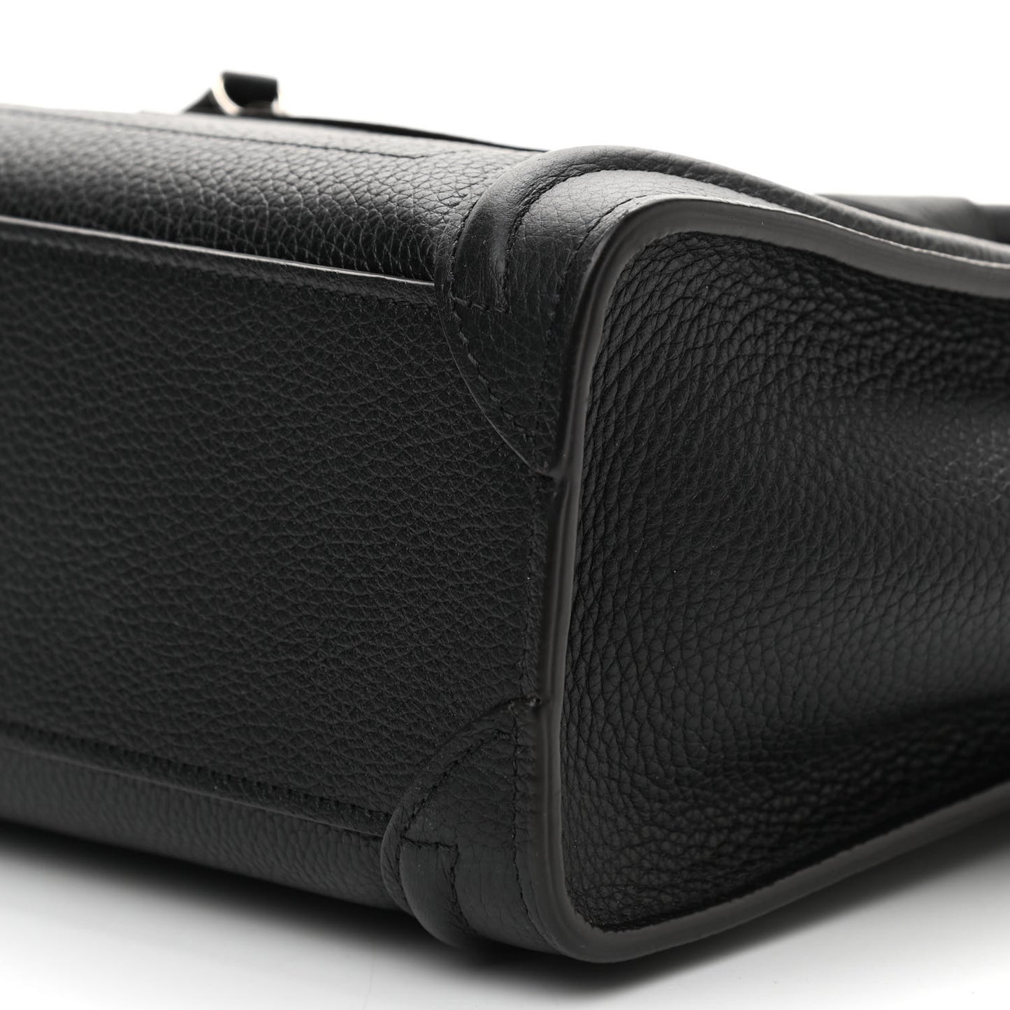 Drummed Calfskin Nano Luggage Black
