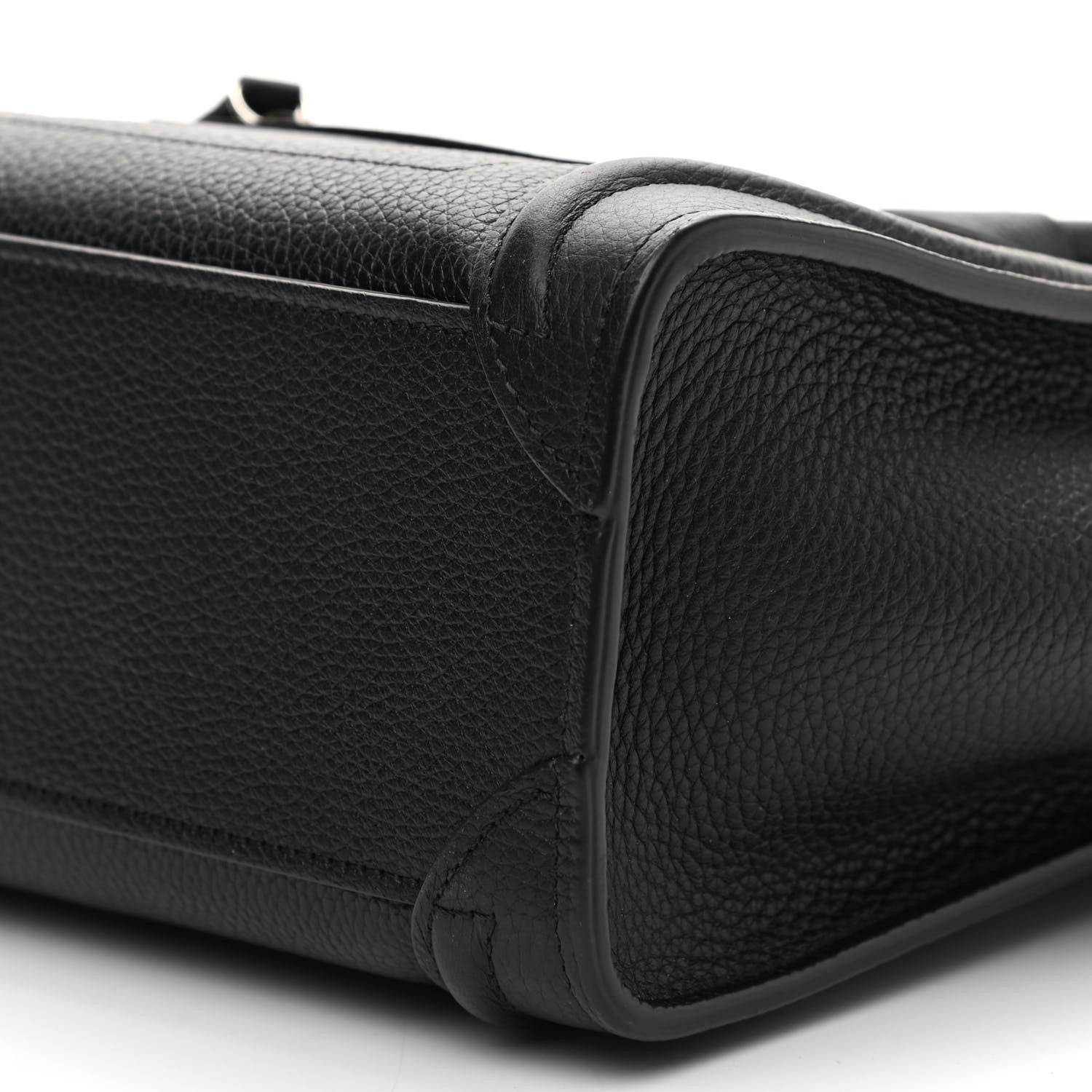 Celine Drummed Calfskin Nano Luggage Black 9 of 9