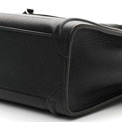 Celine Drummed Calfskin Nano Luggage Black 9 of 9