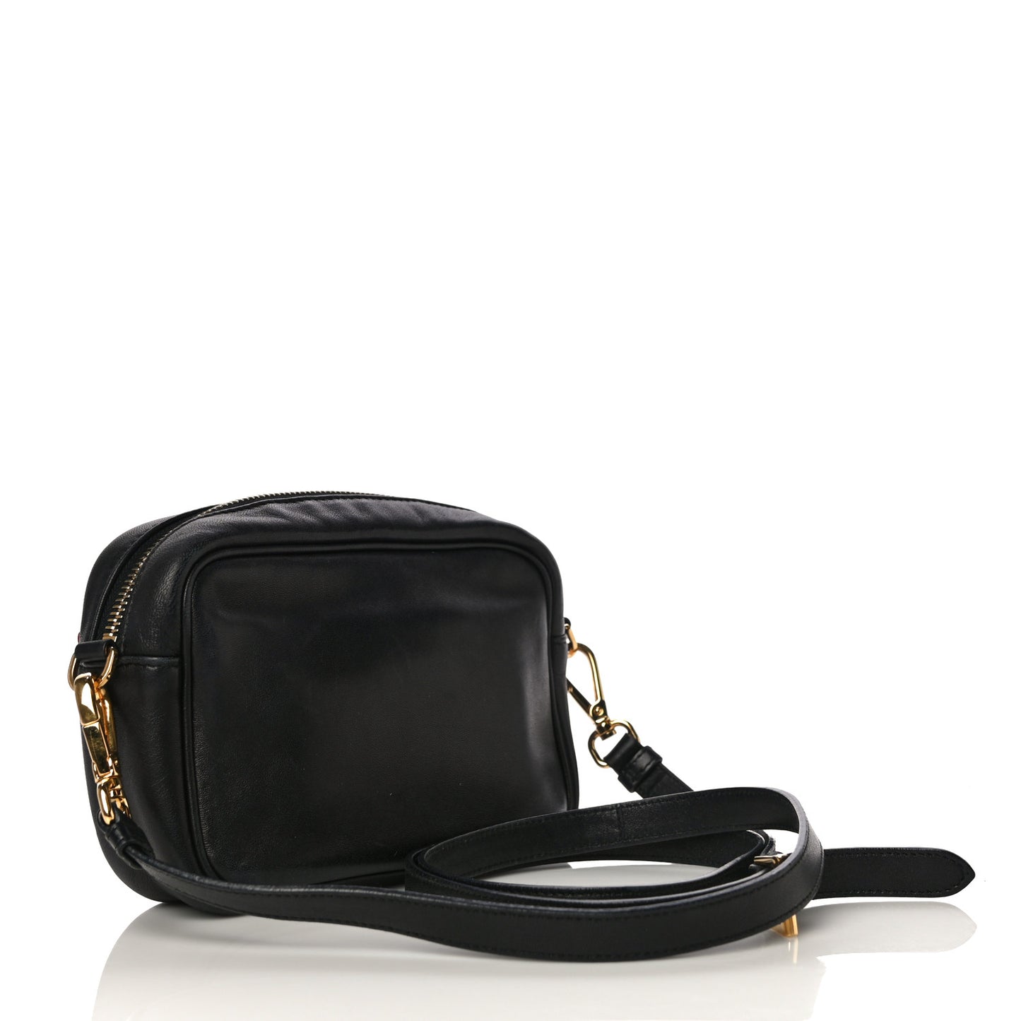 Nappa Fiocco Bow Crossbody Clutch Black Fuoco
