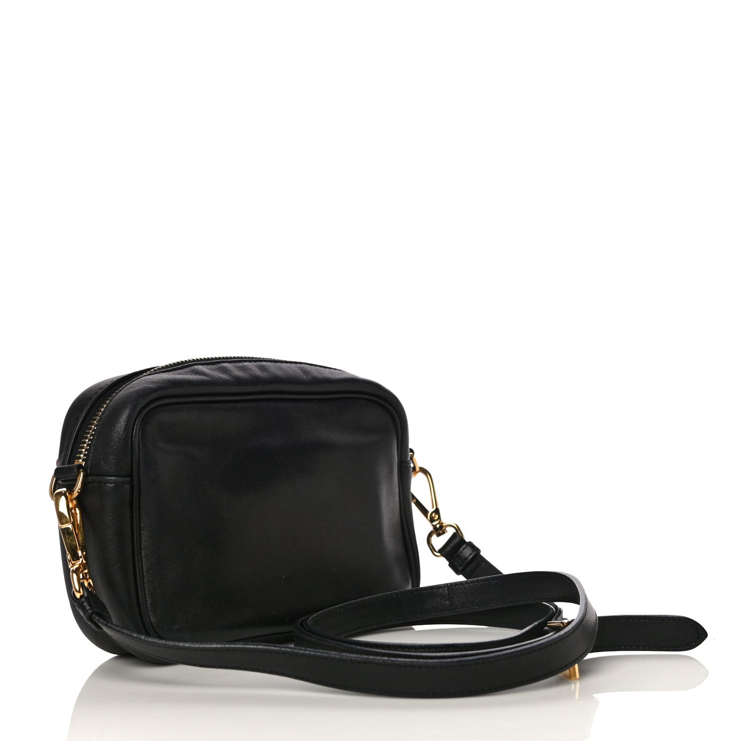 Prada Nappa Fiocco Bow Crossbody Clutch Black Fuoco 3 of 16