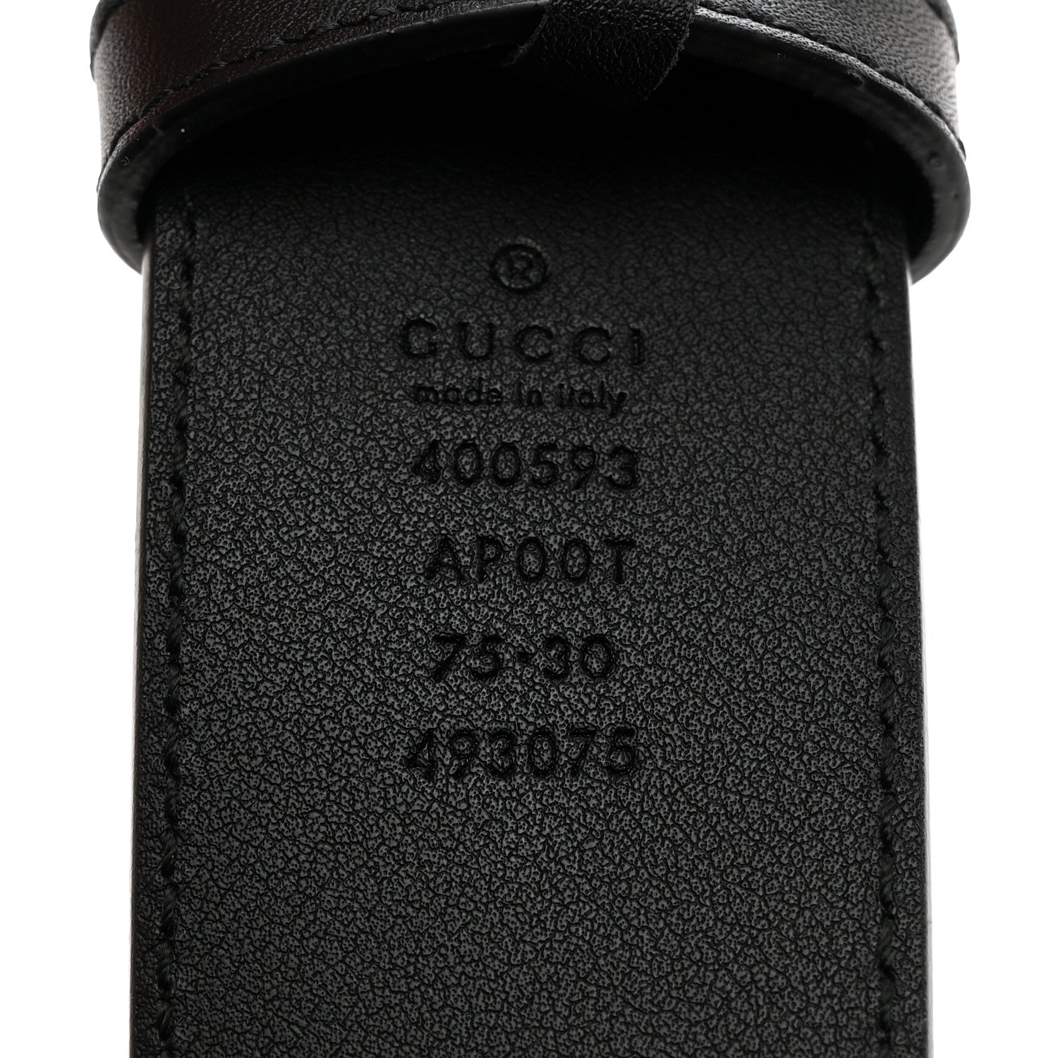 Gucci Calfskin Double G 40mm Belt 75 30 Black 3 of 5