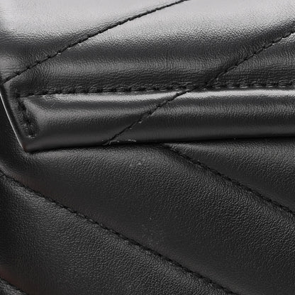 Saint Laurent Calfskin Y Quilted Monogram Monochrome Toy Loulou Crossbody Bag Black 11 of 11