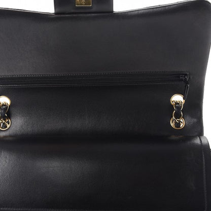 Chanel Lambskin Quilted Jumbo Double Flap Black 5 of 9