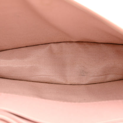 Salvatore Ferragamo Hammered Calfskin Gancio Wallet On Chain Nylund Pink 5 of 14