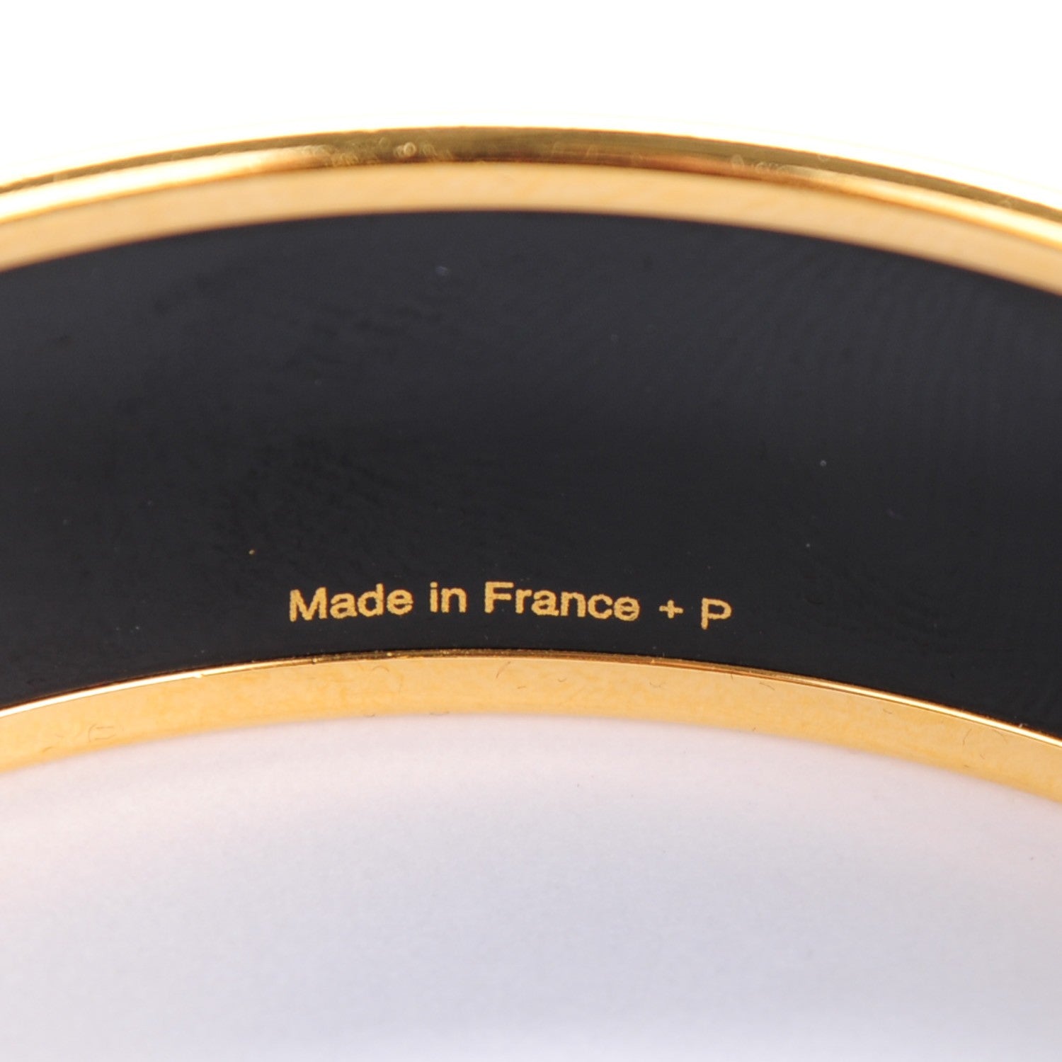Hermes Enamel Printed Wide Balcons du Guadalquivir Bracelet 65 Gold 4 of 5