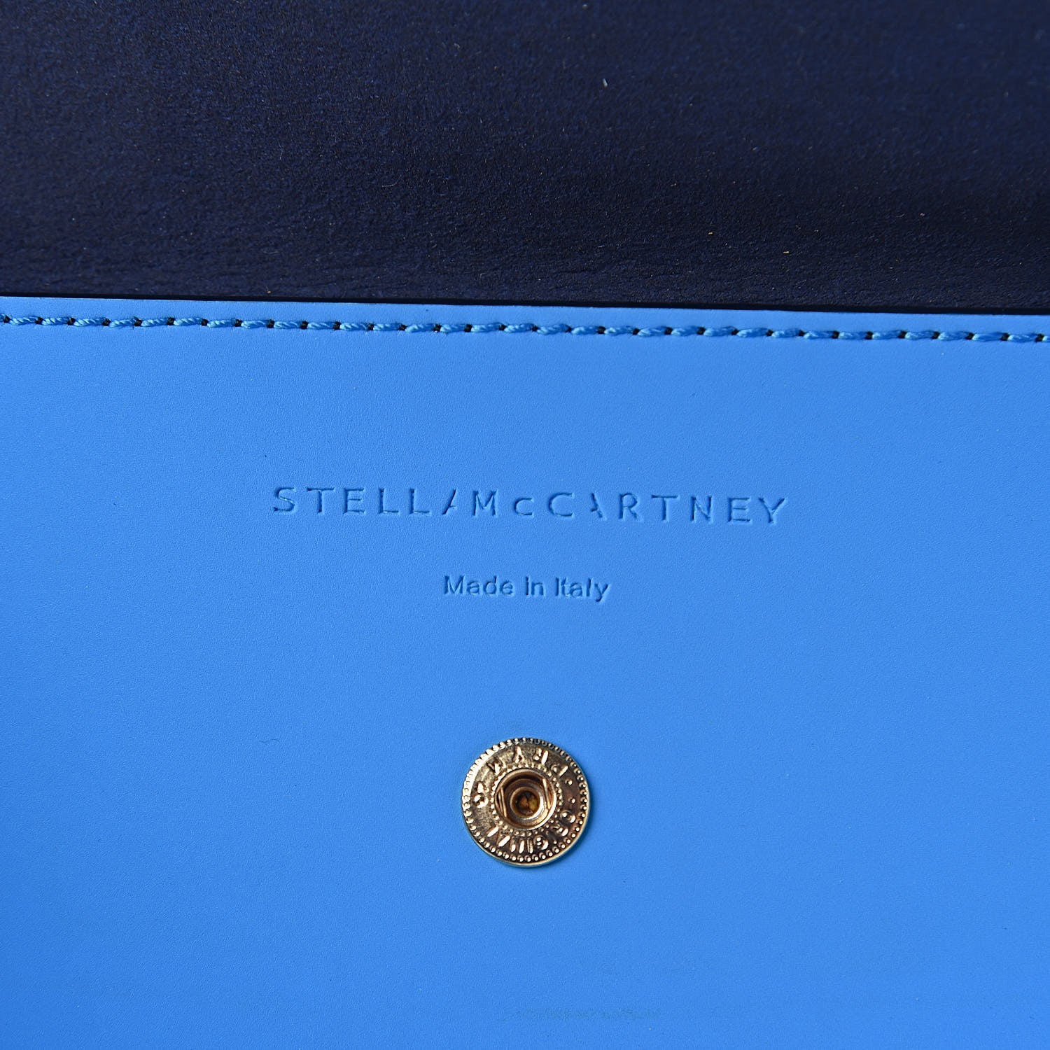 Stella McCartney Eco Alter Nappa Large East West Perforated Tote Blue 7 of 17