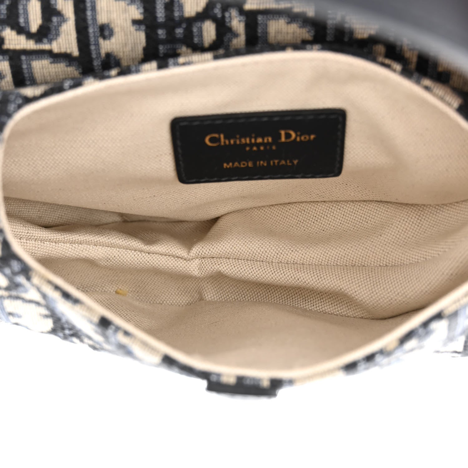 Christian Dior Oblique Mini Saddle Bag Blue 5 of 11