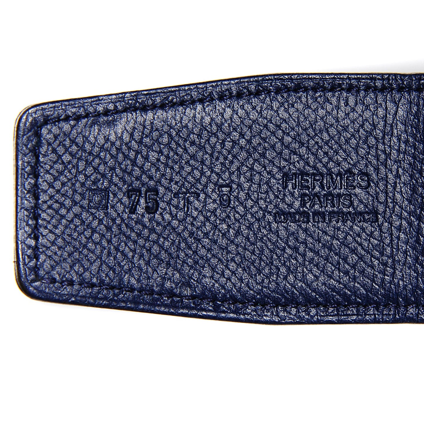 Tadelakt Epsom Reversible Polished Constance 42mm H Belt 75 Bleu Izmir Bleu Sapphire