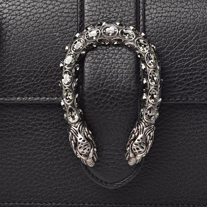 Gucci Dollar Calfskin Crystal Web Mini Dionysus Bamboo Top Handle Bag Black Black Diamond 8 of 10