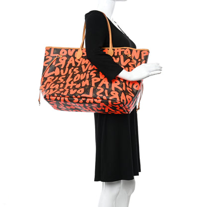 Louis Vuitton Monogram Graffiti Neverfull GM Orange 2 of 13