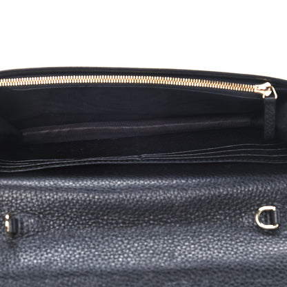 Gucci Pebbled Calfskin Soho Wallet on Chain Black 5 of 9