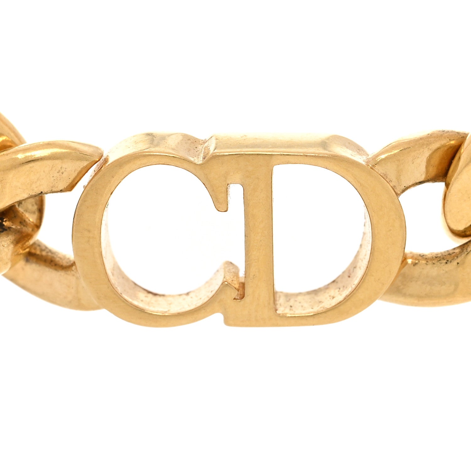 Christian Dior Metal Danseuse Etoile Chain Choker Necklace Gold 4 of 5