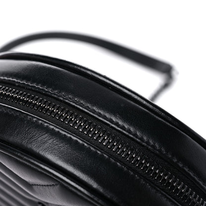 Saint Laurent Calfskin Matelasse Chevron Round Vinyle Camera Bag Black 12 of 12