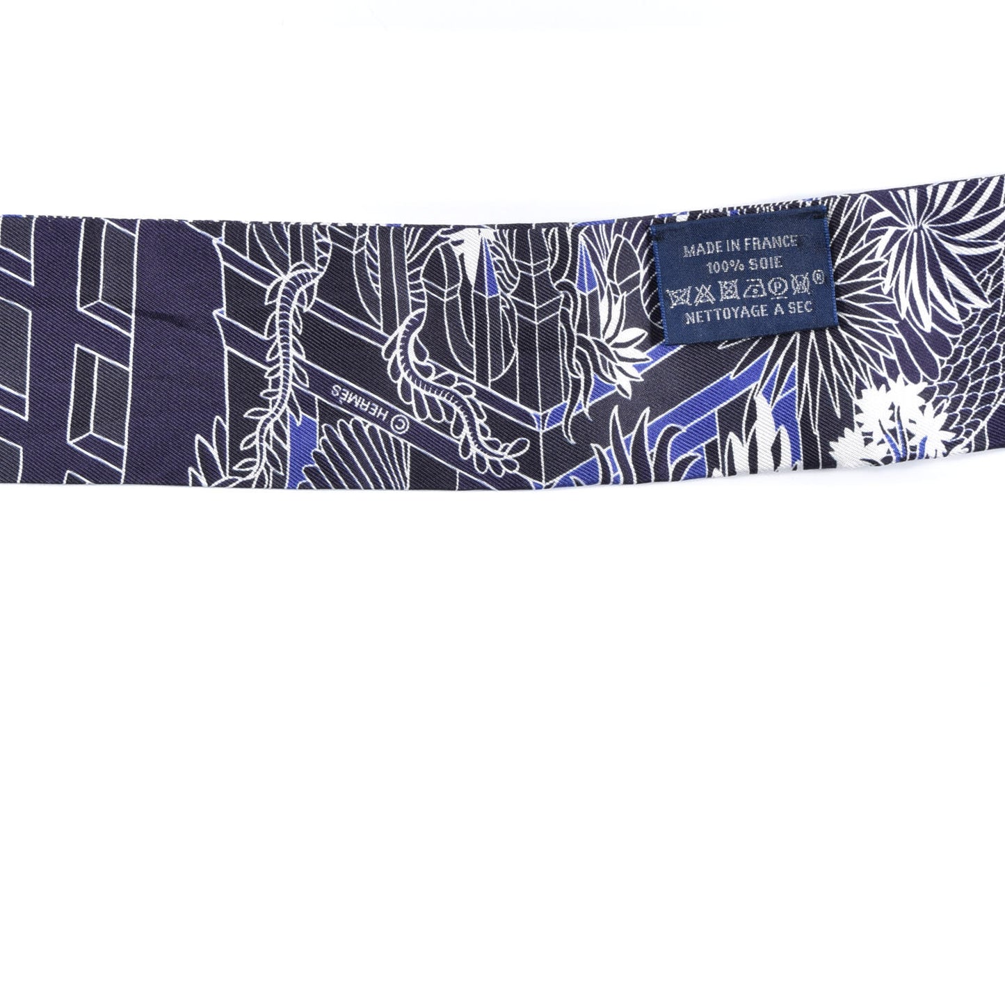 Silk Animapolis Plumetis Twilly Marine Bleu Royal