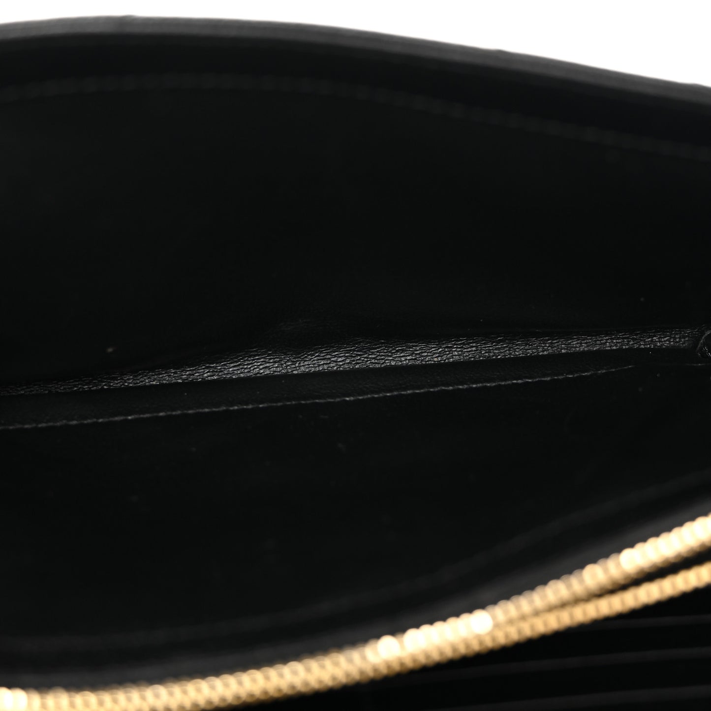 Grain De Poudre Matelasse Chevron Monogram Chain Wallet Black