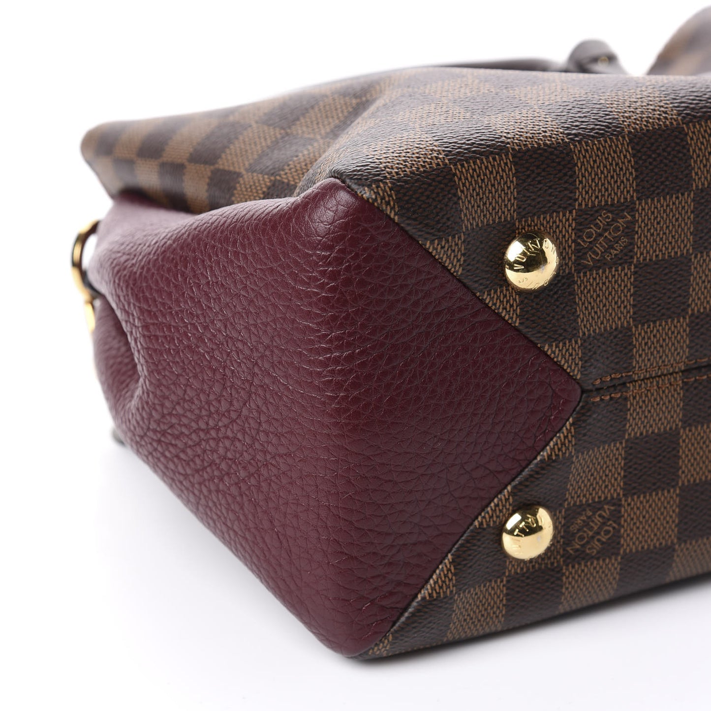 Damier Ebene Cuir Taurillon Brittany Bordeaux