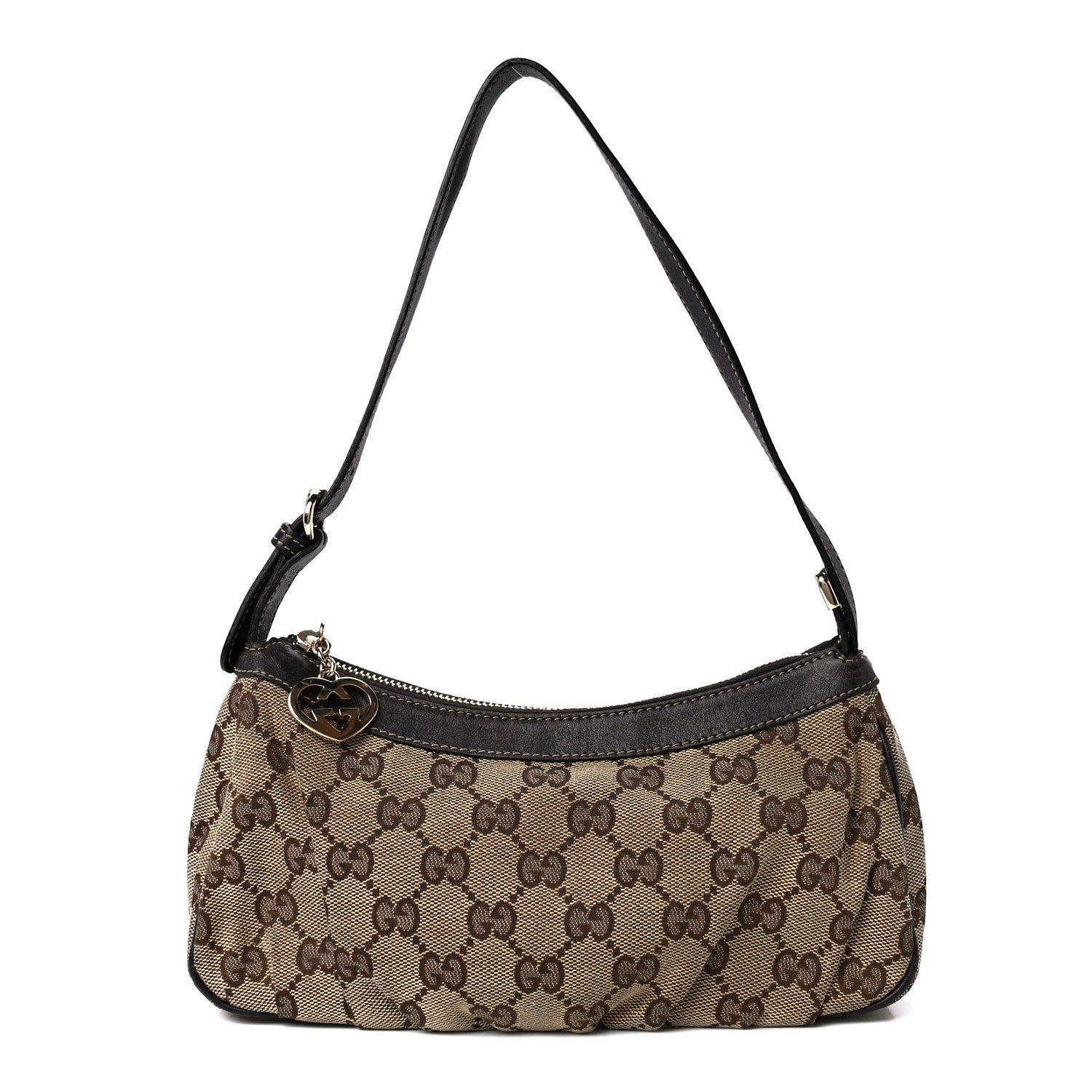 Gucci Monogram Lovely Heart Cosmetic Case Dark Brown 1 of 11