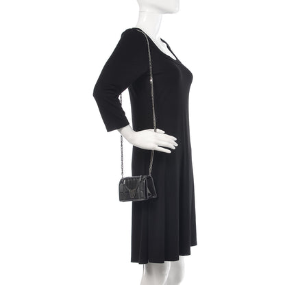 Christian Dior Metallic Patent Micro-Cannage Baby Diorama Flap Bag Onyx Black 2 of 10