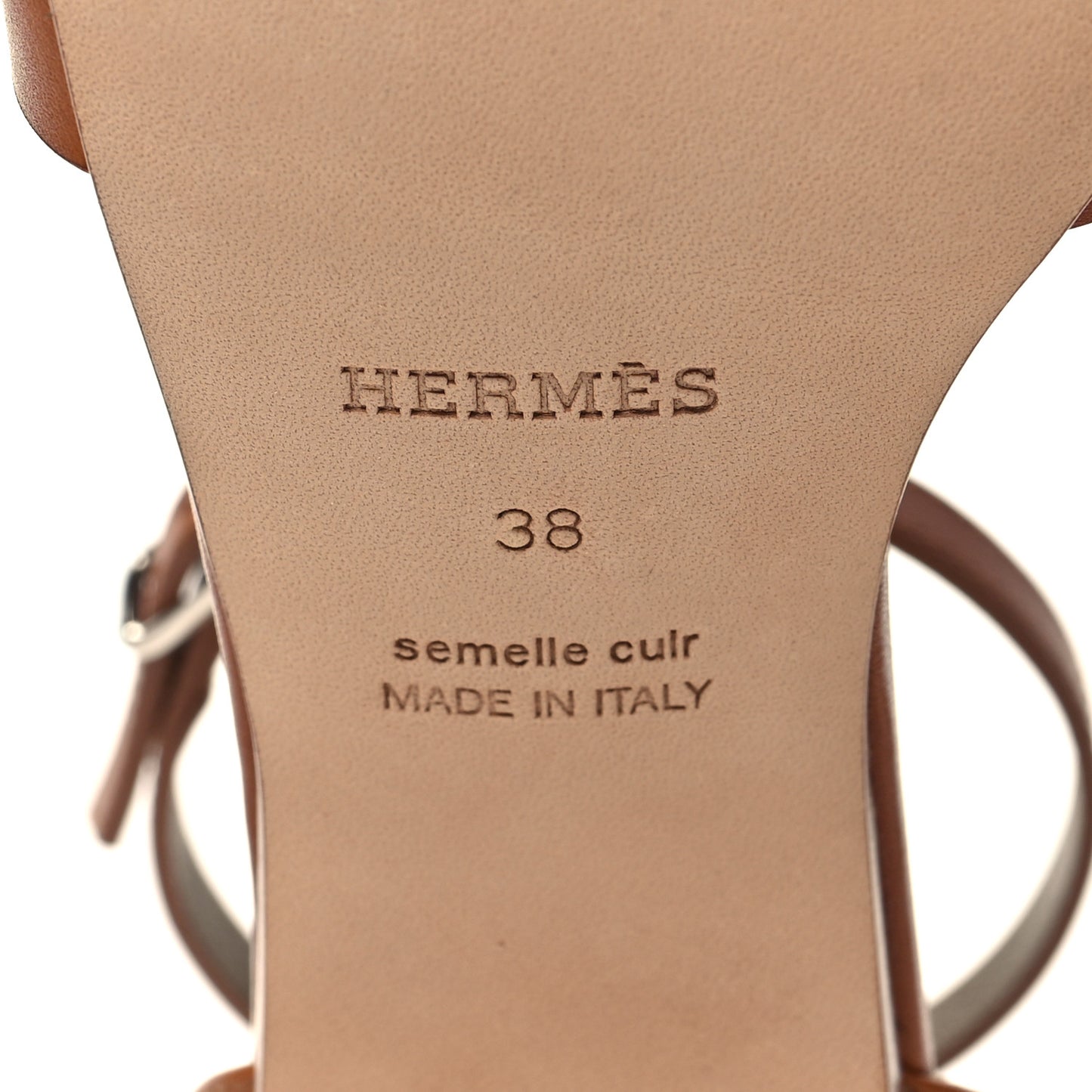 Calfskin Encens 50 Sandals 38 Naturel