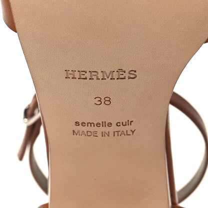 Hermes Calfskin Encens 50 Sandals 38 Naturel 7 of 8