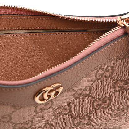 Gucci Monogram Textured Dollar Calfskin Small Ophidia Hobo Cloche Rose Pink 6 of 11