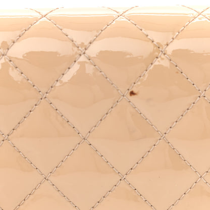 Chanel Patent Quilted Golden Class Wallet on Chain WOC Light Beige 11 of 14