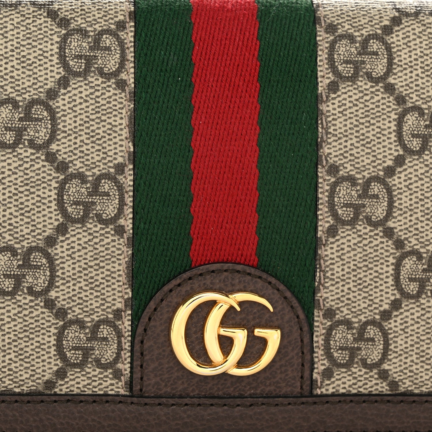 Gucci GG Supreme Monogram Web Ophidia Crossbody Wallet Beige New Acero 8 of 11