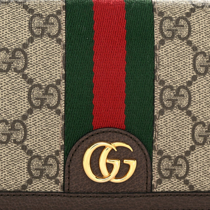 Gucci GG Supreme Monogram Web Ophidia Crossbody Wallet Beige New Acero 8 of 11