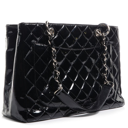 Chanel Patent Grand Shopping Tote GST Black 3 of 7