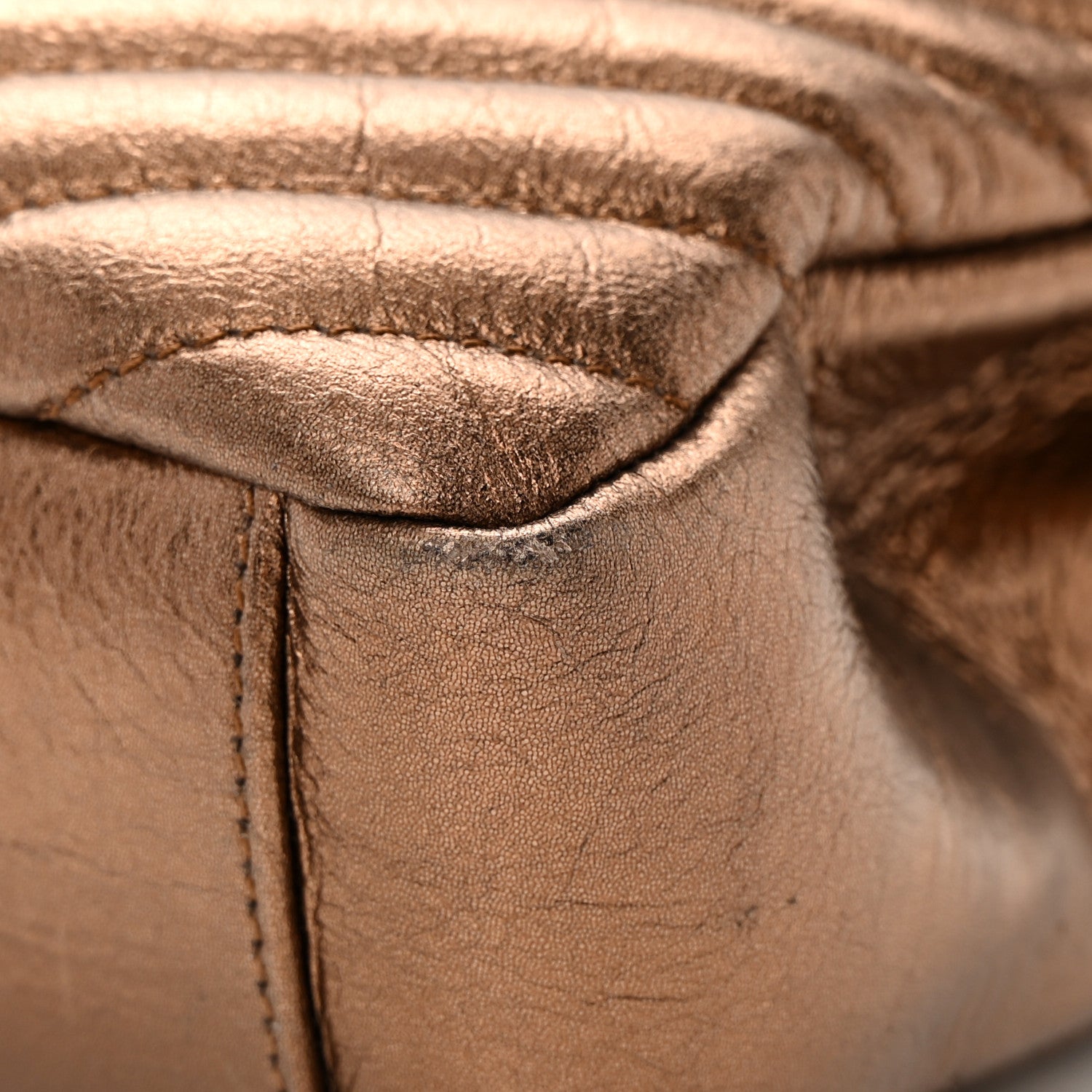 Saint Laurent Metallic Cracked Calfskin Matelasse Monogram Medium College Bag Copper 14 of 18