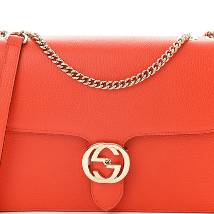 Gucci Dollar Calfskin Interlocking G Shoulder Bag Sun Orange 8 of 10