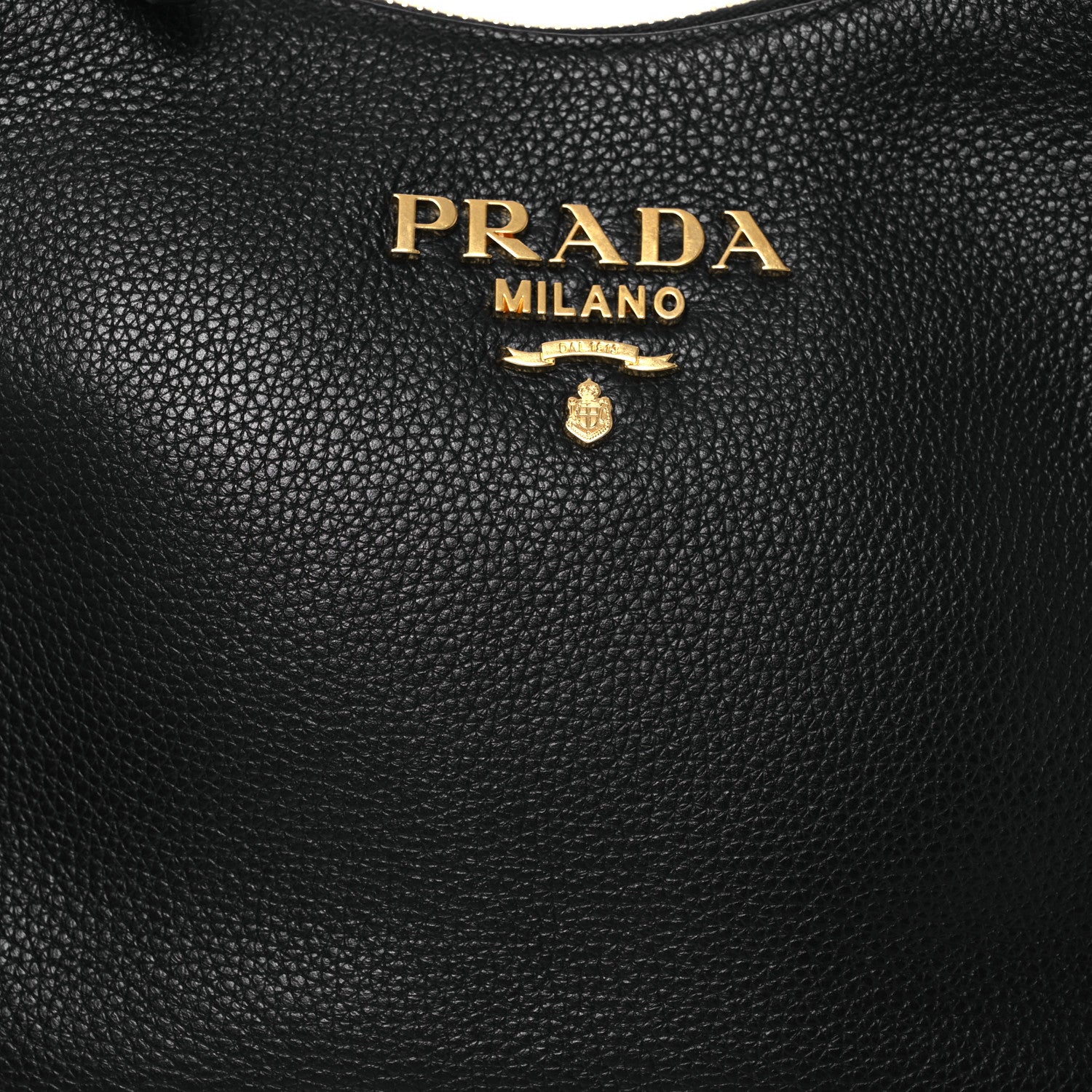 Prada Vitello Phenix Small Zippered Messenger Hobo Black 9 of 12