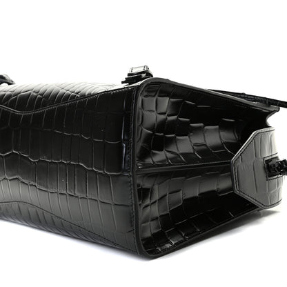 Balenciaga Semi Shiny Calfskin Crocodile Embossed Neo Classic Black Hardware S City Black 7 of 10